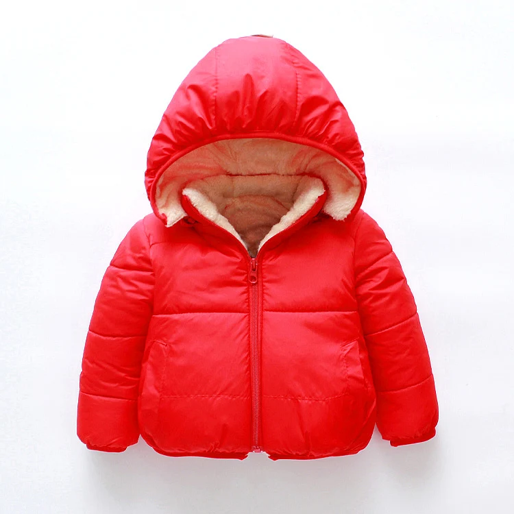 Детская зимняя синяя куртка с капюшоном и длинными рукавами на заказ