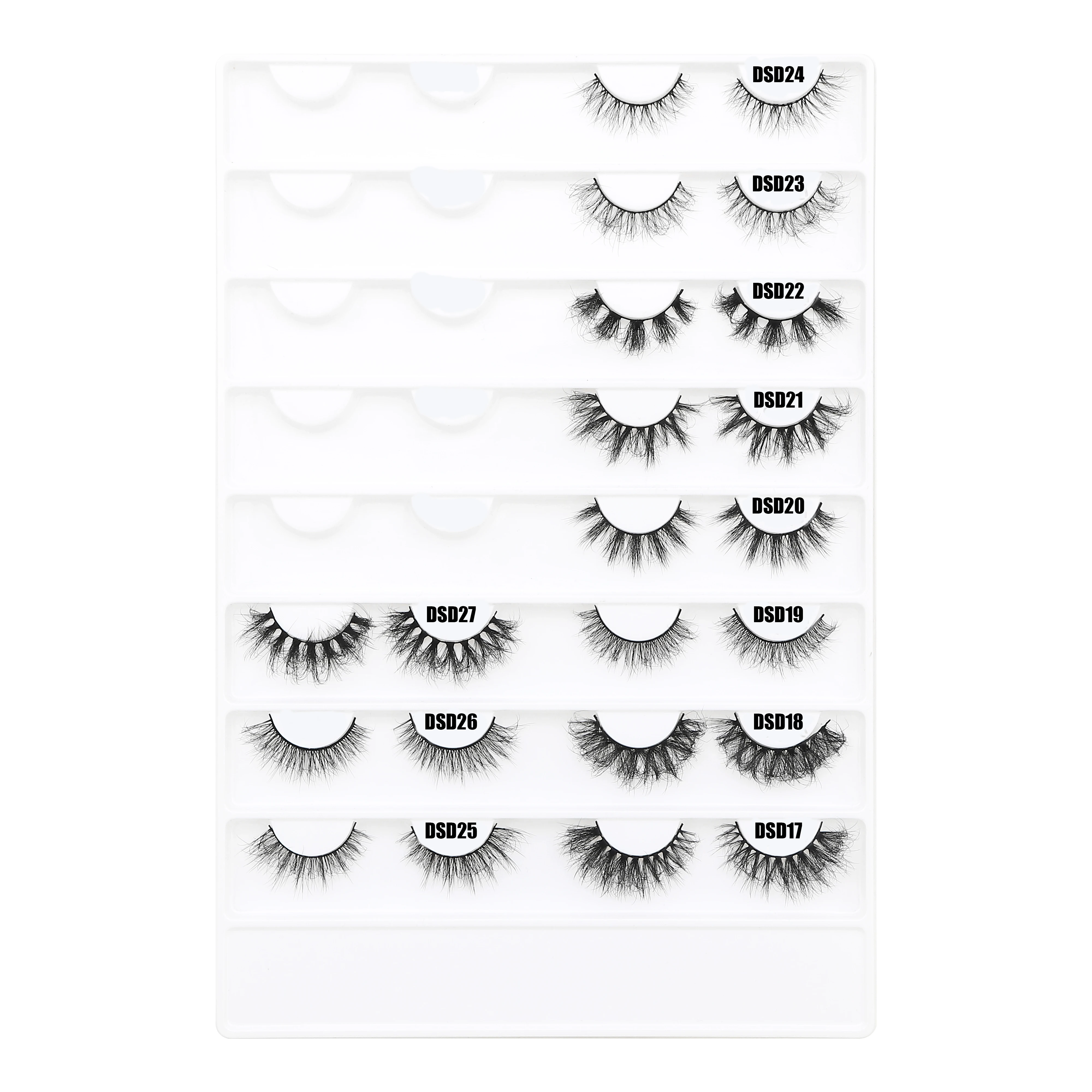 5 Pairs 100 Mink False Eyelashes Hand Made Natural Fluffy Dd Curl Faux