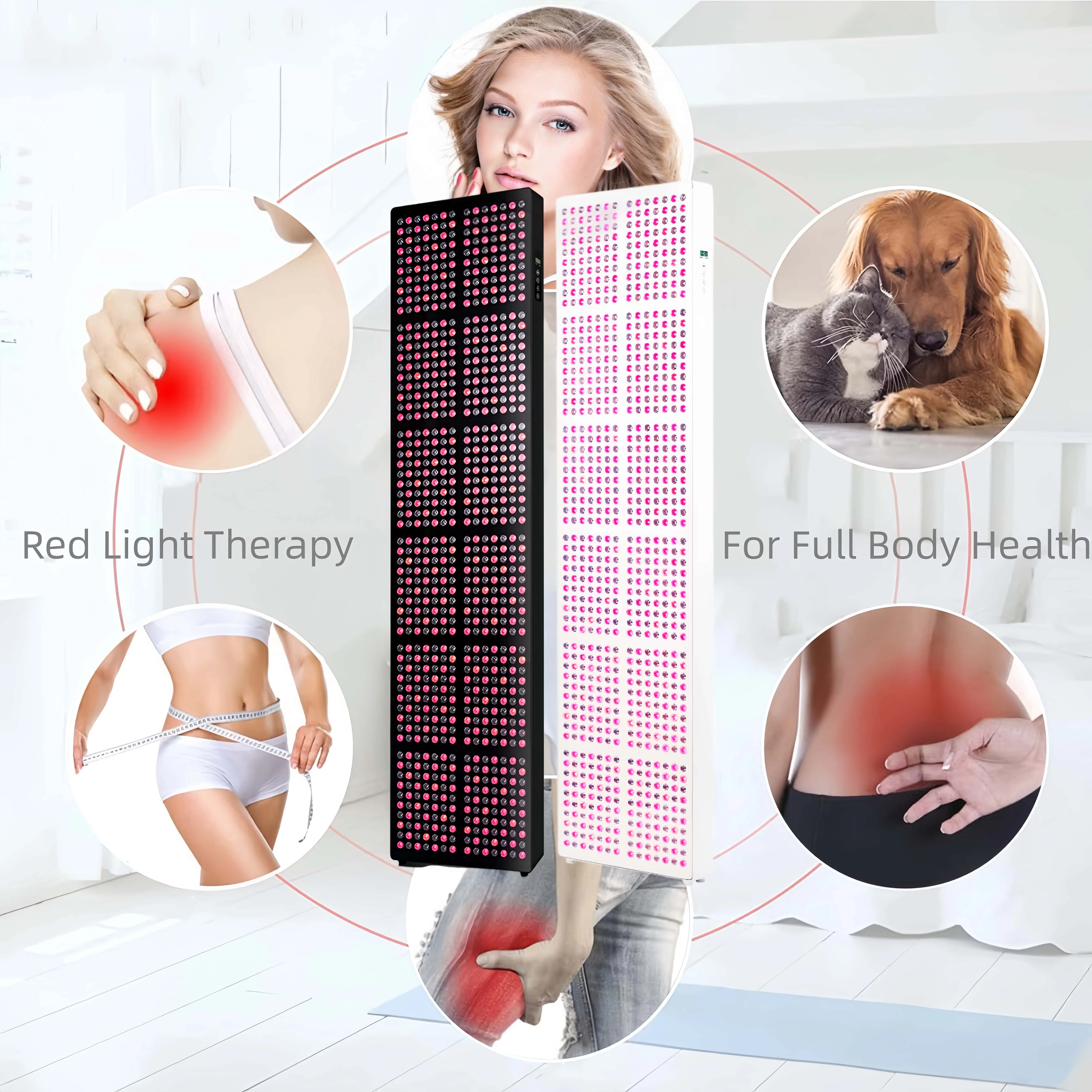 3600W LED Red Light Therapy Panel Bed 660nm 850nm Near Infrared Lamp 630nm Wavelength PDT Device Machine Home Use Standing Type