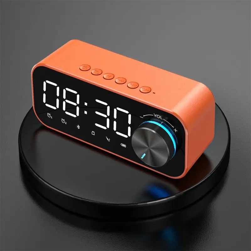 
 B126 2020 New Wireless BT Speaker Alarm Clock Digital Display LED Subwoofer Music Player Mini BT Speaker  