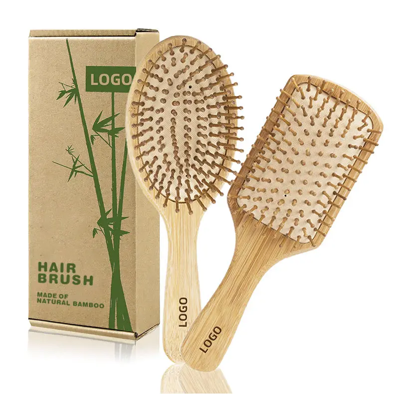 Wholesale Biodegradable Bamboo Hair Comb Set Custom Ecofriendly
