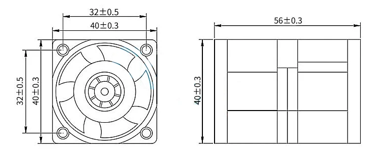 Hot selling 4CM AF5D4056B12L outdoor firewood stove, fierce fire stove, heat dissipation fan USB car motorcycle 4056 power bank