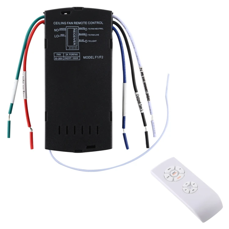 DS Universal Ceiling Fan Lamp Remote Control Kit 85-265V Timing Wireless Control Switch Adjusted Wind Speed Transmitter Receiver