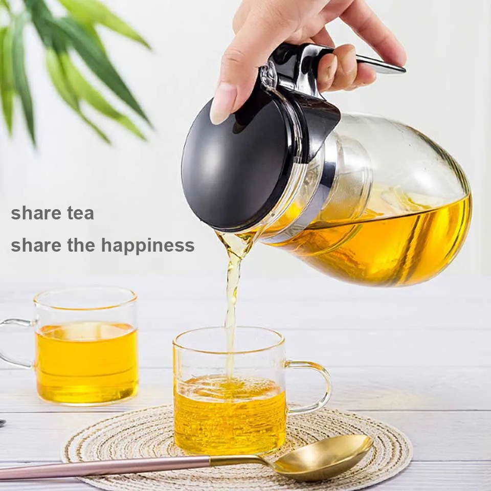 Heat Resistant Borosilicate Glass Teapot With Tea Infuser Filter Tea Kettle  Oolong Teapot