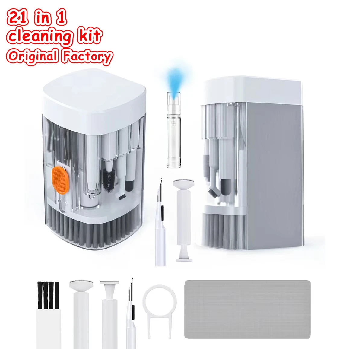 Great Roc 2024 Newest 21 in 1 Cleaning Kit Dust Removal Key Extractor Transparent Design Electronic Cleaner for Keyboard Airpod