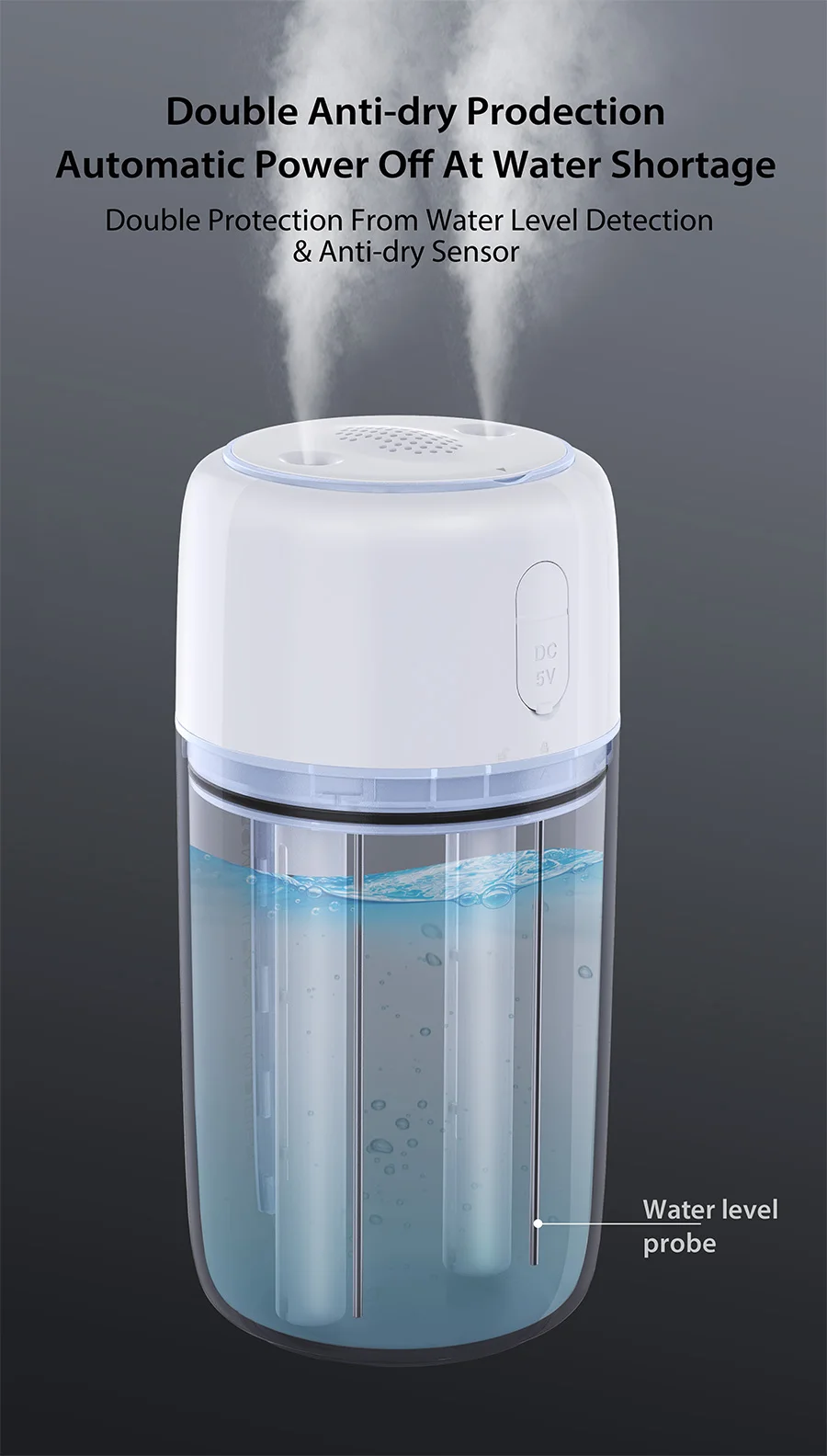 High Quality Cool Mist Humudifier Humidifier 500Ml Personal Space Air Humidifiers For Bedroom