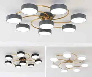 JACKSUN Modern Minimalist Japanese-Style Bedroom Ceiling Light  Macaron-Colored Solid Iron Lighting Fixture