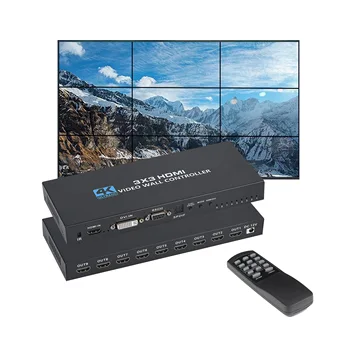 SYONG 3x3 1080p 60Hz HDMI Output and 1 Input for 9 TV Splicing Display 9 Channel Video Wall Processor 3x3 Video Wall Controller