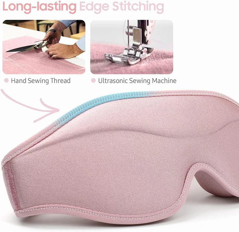 Pink Deluxe Sleep Eye Mask For Men Women 3d Contoured Cup Sleeping Mask