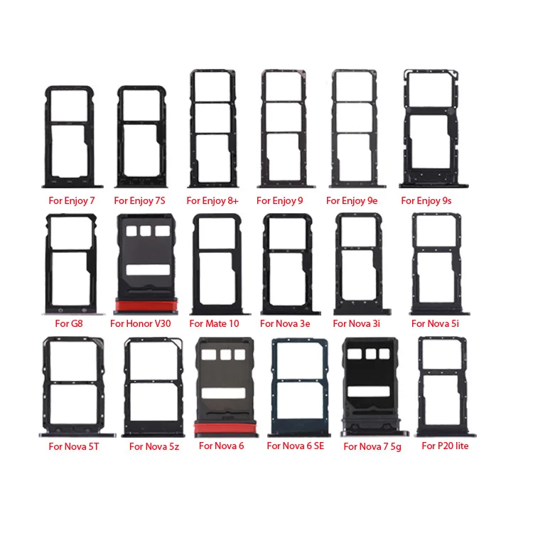 Vassoio Doppio SIM Compatibile Con Huawei Nova 5T (2019) – Sostituzione Facile Con Pin Di Rimozione Incluso, Nero