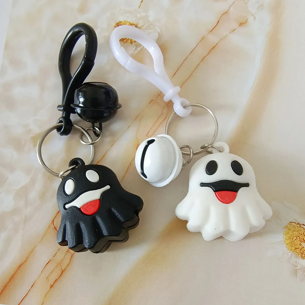 Halloween Ghost Sickle Cartoon Girl Keychain Creative PVC Plastic