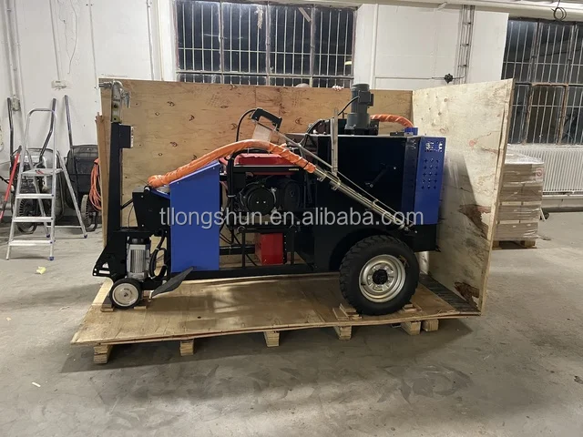 Hand push Asphalt crack Sealant heating cart for road pavement repair process