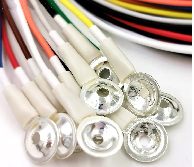 product pure silver cup eeg electrode eeg cable eeg cup cable-13