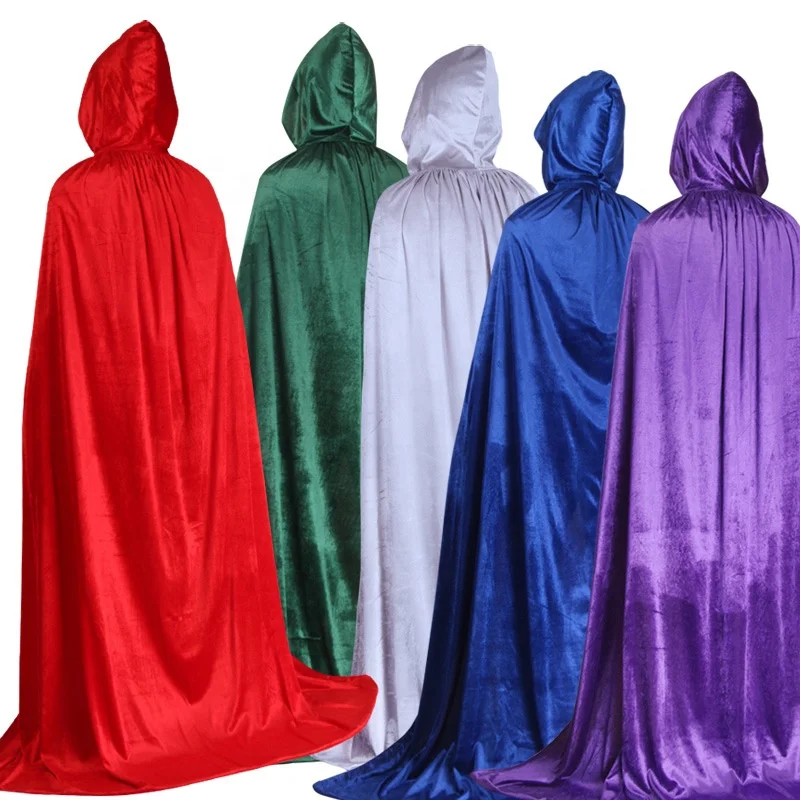 ハロウィン*コスチューム*衣装*コスプレ*Velvet Hooded Robe Halloween Cosplay Cloak with Hood - Velvet Witch Cape