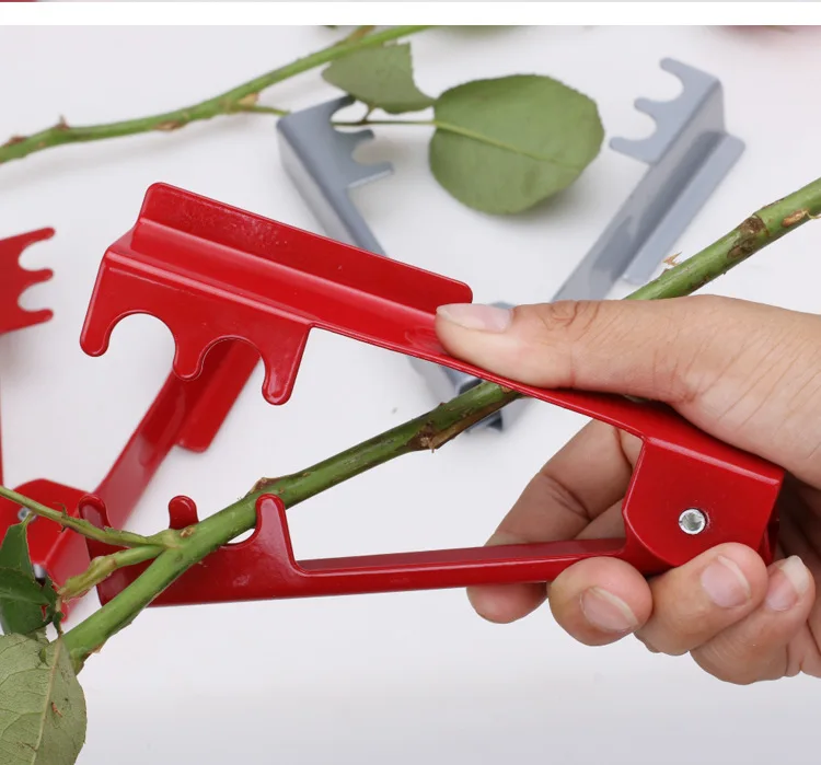 1 Set Rose Stem Leaf Thorn Stripper Stripping Tool Thorn Remove (Pink)