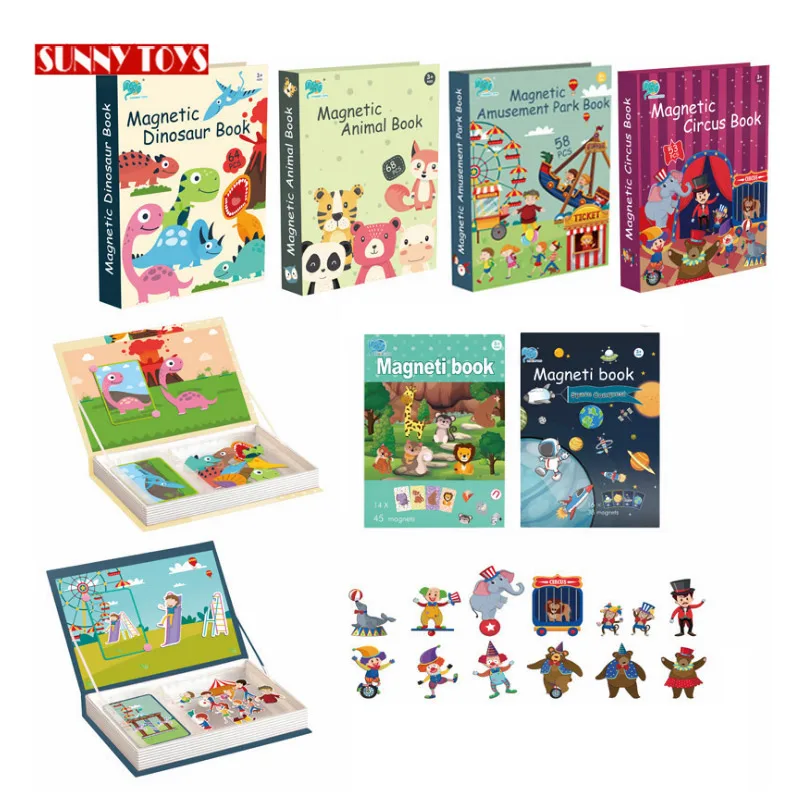 Diy обучающие игрушки 3d Магнитная книга пазл доска магнитная головоломка для детей