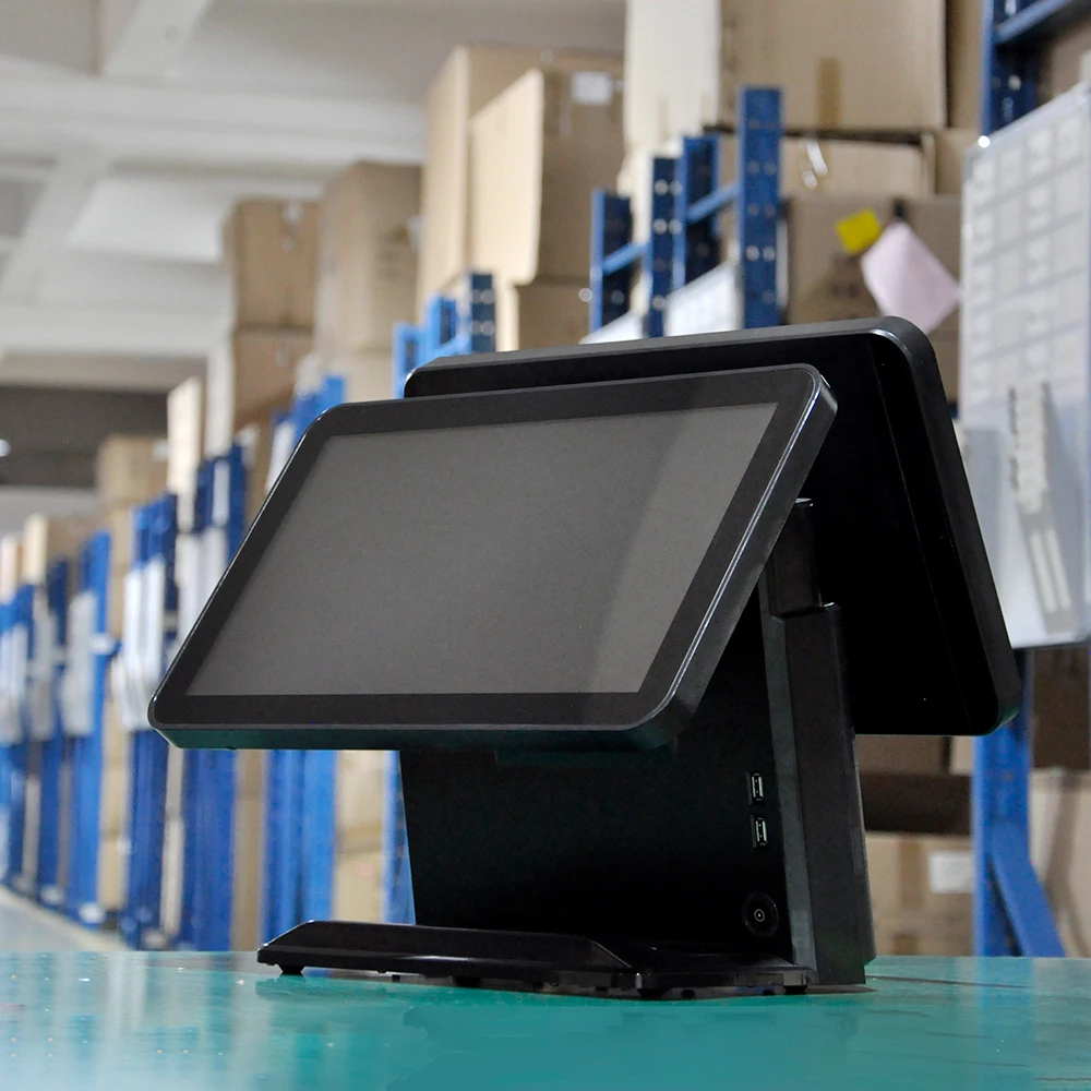 Manufacturer Dual Screen Touch Cash Register Touch Windows Android Pos System Billing Machine for Supermarket Restaurant