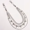 Multi-layered studded bullet trouser chain