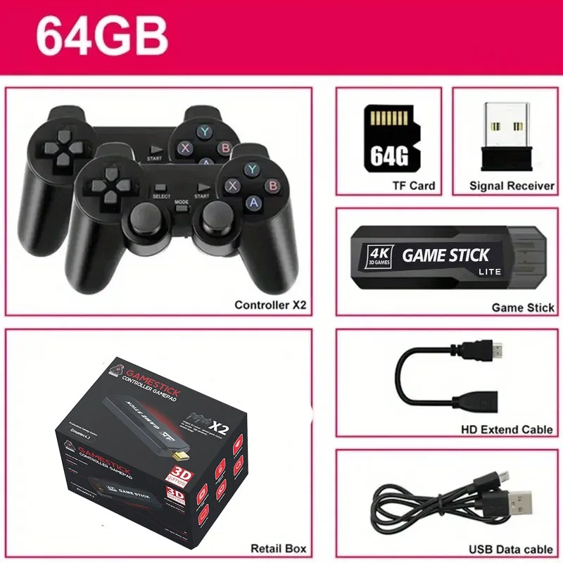 GD10 Pro 4K ゲームスティック 64GB 50000種類ゲーム内蔵 レトロゲーム