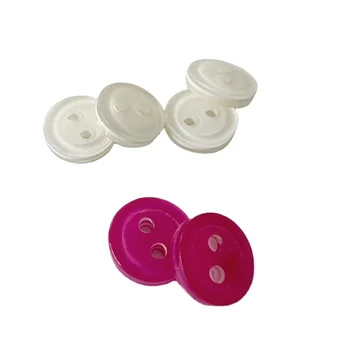 High quality environmentally friendly resin buttons, customized 2-hole shirt buttons