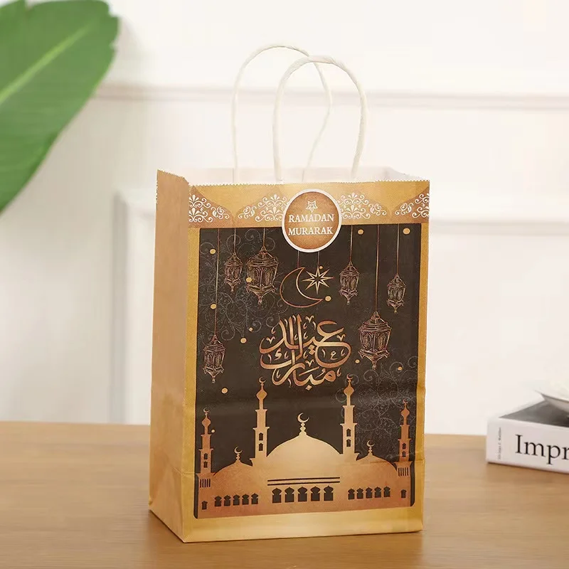 10pcs Eid Mubarak Paper Handbag Ramadan Kareem Moon Star Paper Bags Gift  Packaging Bag Islam Home Decor Festival Party Supplies   AliExpress Mobile