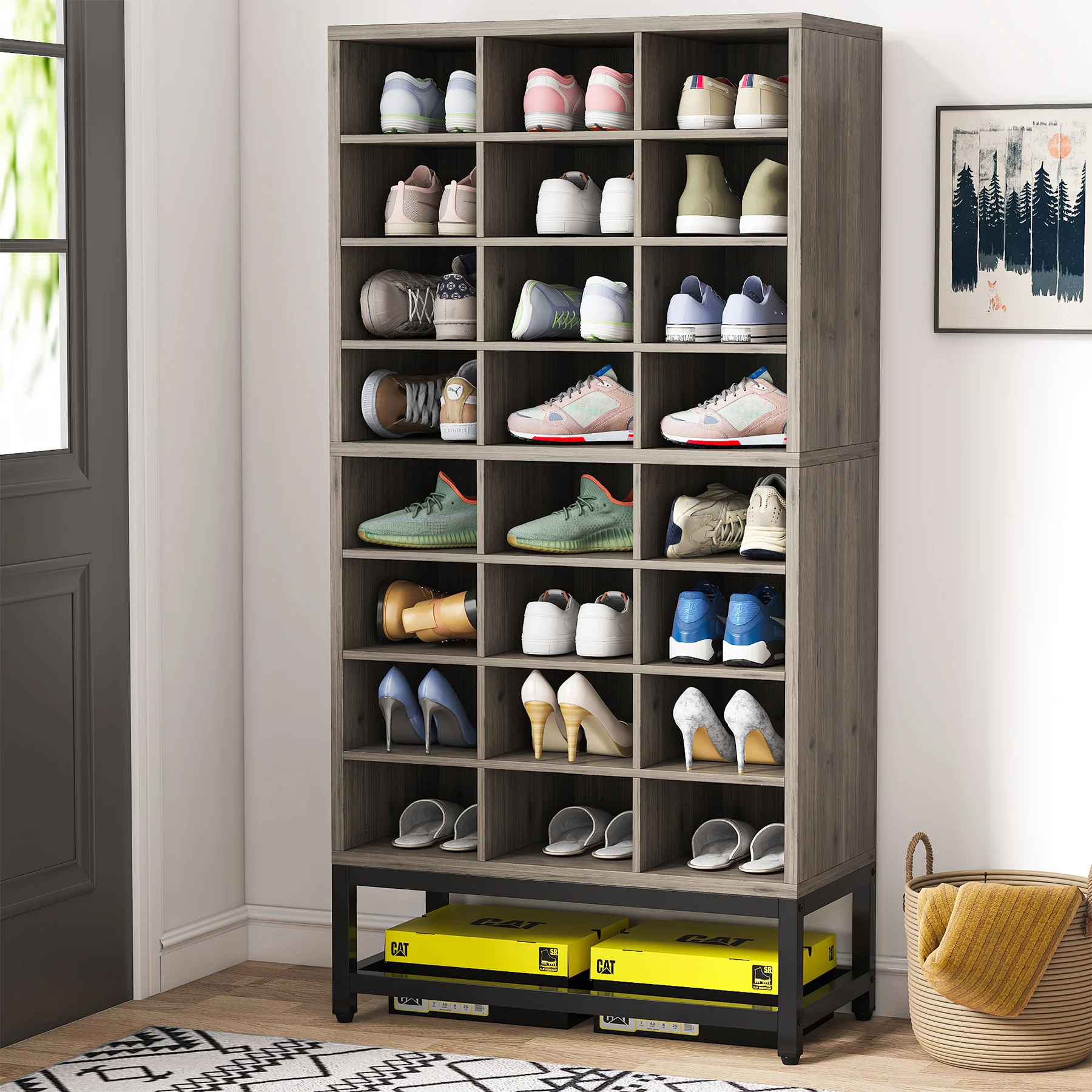 Tribesigns Multi-Tiered Shoes Cabinet - Space-Saving Storage