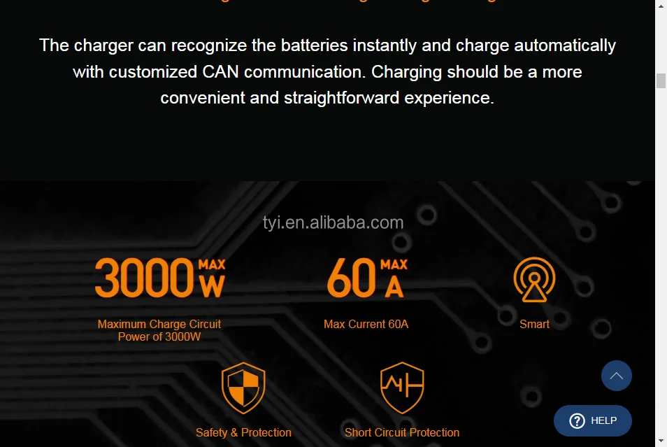 New arrival Intelligent PC3000 3000W 4 channel charging port as smart chargers and batteries and power supply supplier