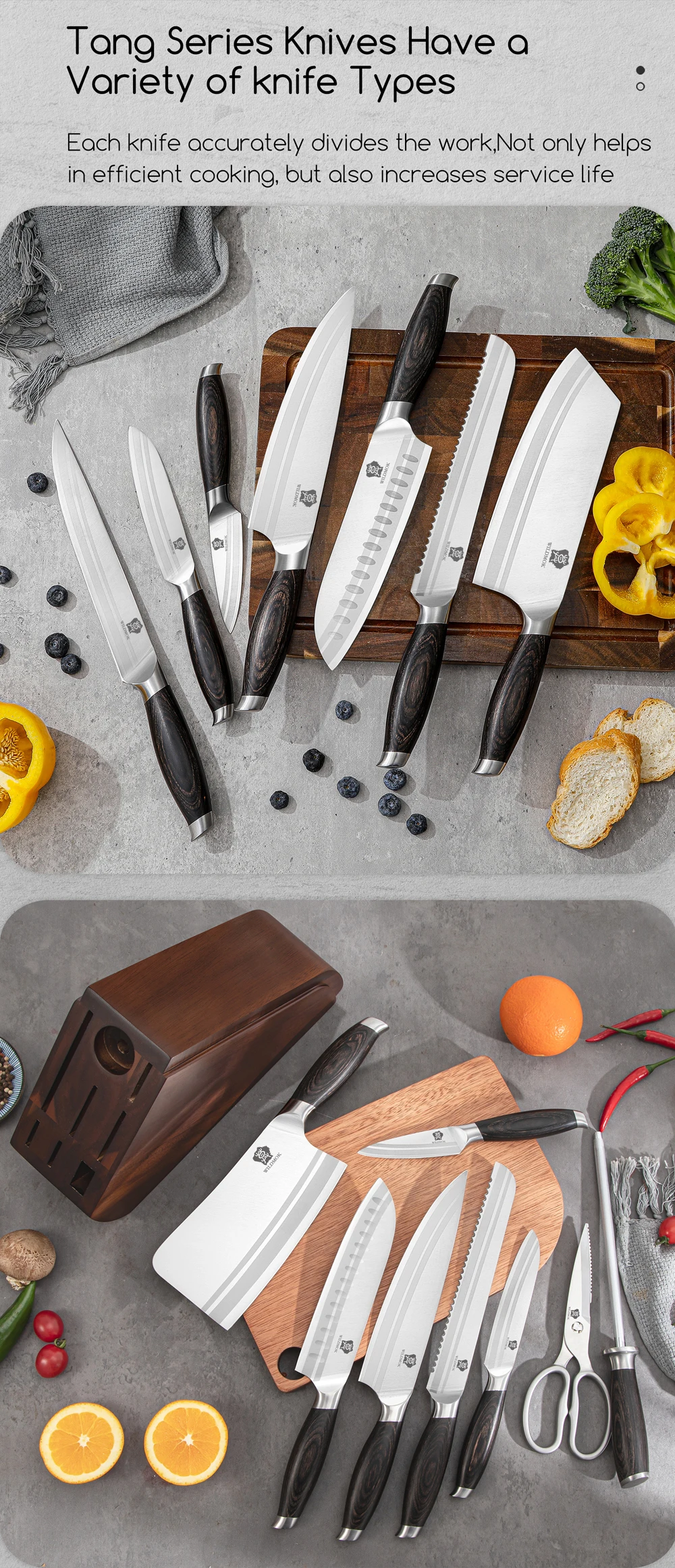 Universalmesser Aus Edelstahl Mit Schwarzem Pakkawood-griff_voghion.com