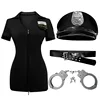 Black [hat, clothes, handcuffs, belt]