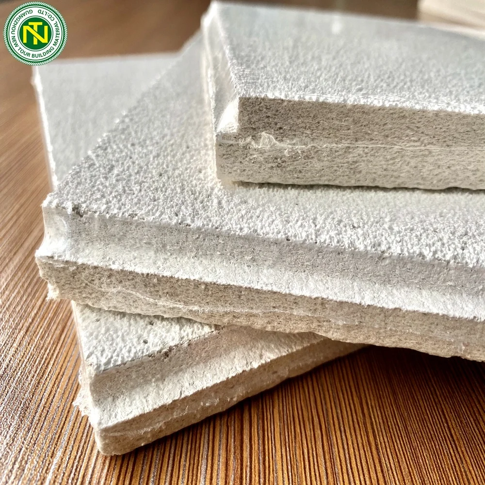 Acoustic Ceiling Board Pin Hole Tegular Edge Mineral Fiber Square ISO Mall Modern Small Gypsum Ceiling Board Making NEW TOUR