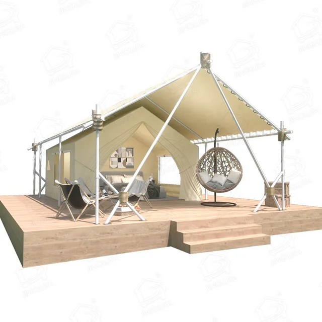 Luxury hotel camping accommodation large space selling style tent glamping safari hotel lodge tent