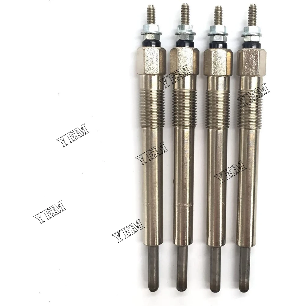 Engine Spare Parts 4 Pieces Diesel Glow Plug Fits for Isuzu ELF250/ 350/ 450 NPR 59 4BD1 4BD1T 3.9L