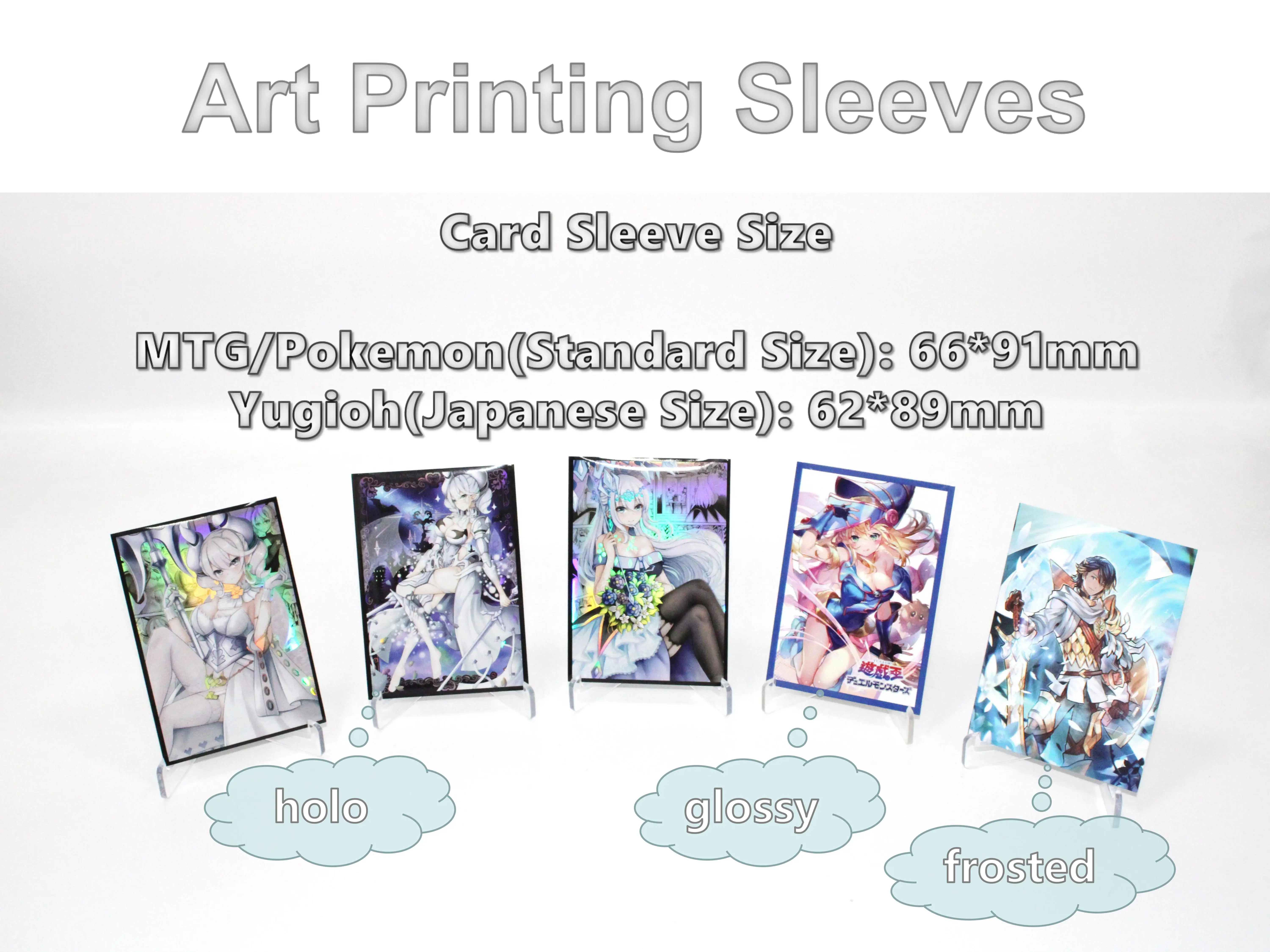 Art Print Card Sleeves For Yugioh Mtg Tcg Custom Game Gaming Deck