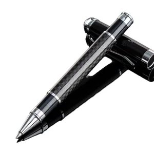 Luxury 24K Gold Finish Black Lacquer Ballpoint Pen 1.0mm Metal Gel Pen Sports Logo Gift Set for Men & Women