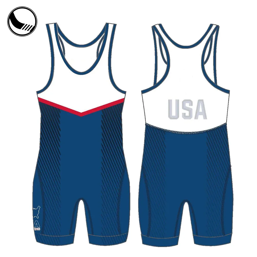 Sublimated Cartoon pink Wrestling Singlets
