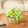 M3087 light green flowing gold-color box-206 particles