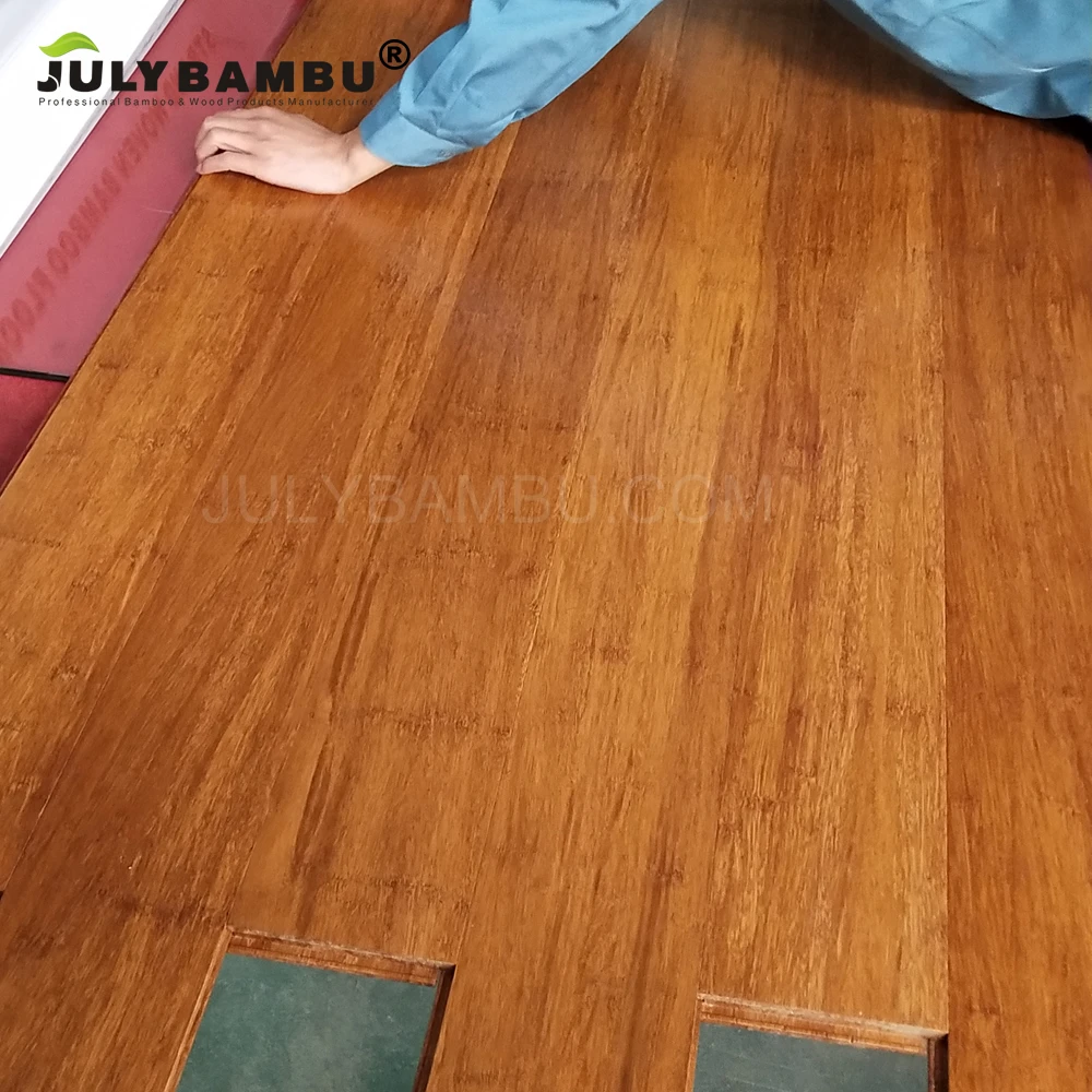 High Density and Durable Solid Uniclic Bamboo Floor Manufacturers Carbonized Bamboo Wood Flooring Parquet Solid Bamboo Flooring