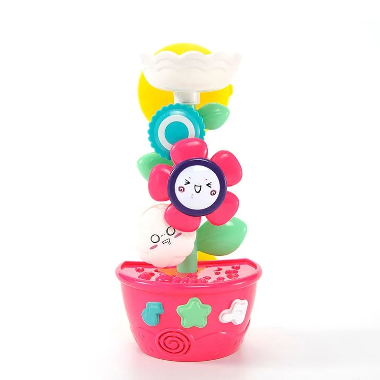 Цветок Водопад ванна игрушка для детей с присосками, Спрей Вода Ванна игрушка, идеальная вода Ванна Душ игрушка подарок с разбрызгивателем