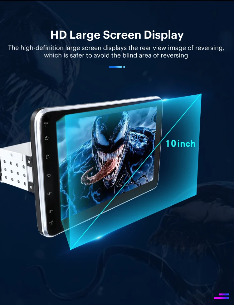 10inch Universal 1 Din Car Multimedia Player Touch Screen Autoradio Stereo Video GPS WiFi Auto Radio Android Video Player