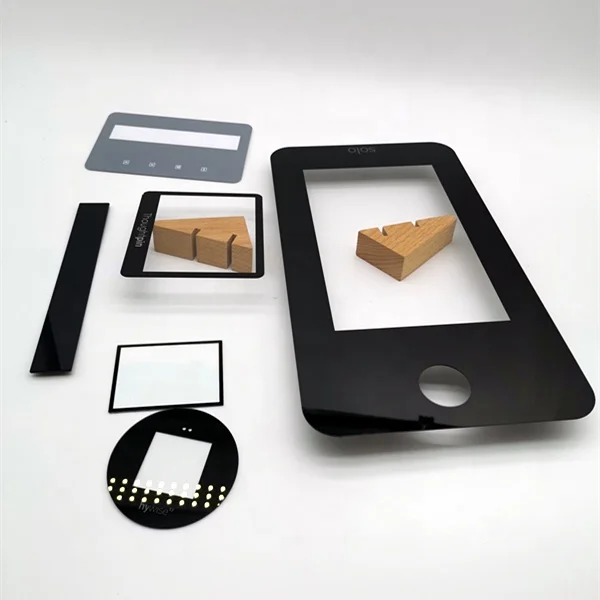 Custom Silk Screen Printing Flat clear Tempered Painted Panel Smart Glass License Plate Cover