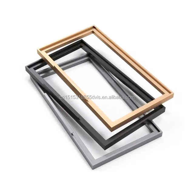 Manufacturer Modern Matte Mirror Gold Anodized Aluminium Cabinet Frame Handles Profile For Kitchen Furniture Profile Frame