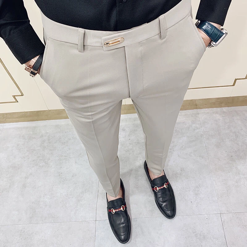 New Product Factory Supplier Men's Suit Pants High Elastic Men's Pants ...
