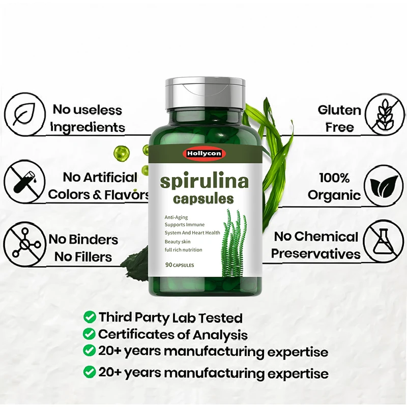 Oem Supports Immune System And Heart Health Spirulina Protect Eyesight