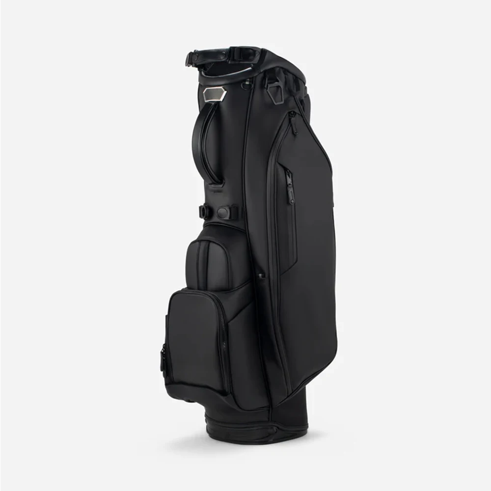 Primus Golf Premium Leather Black Golf Stand Club Bag Custom Nylon Waterproof Golf Bag 14 Way