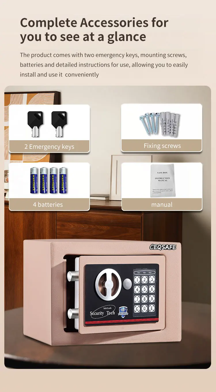 CEQSAFE Wholesale Price Mini Safe Box Kid Child Own Deposit Box High Security Box Save Money As Gifts supplier