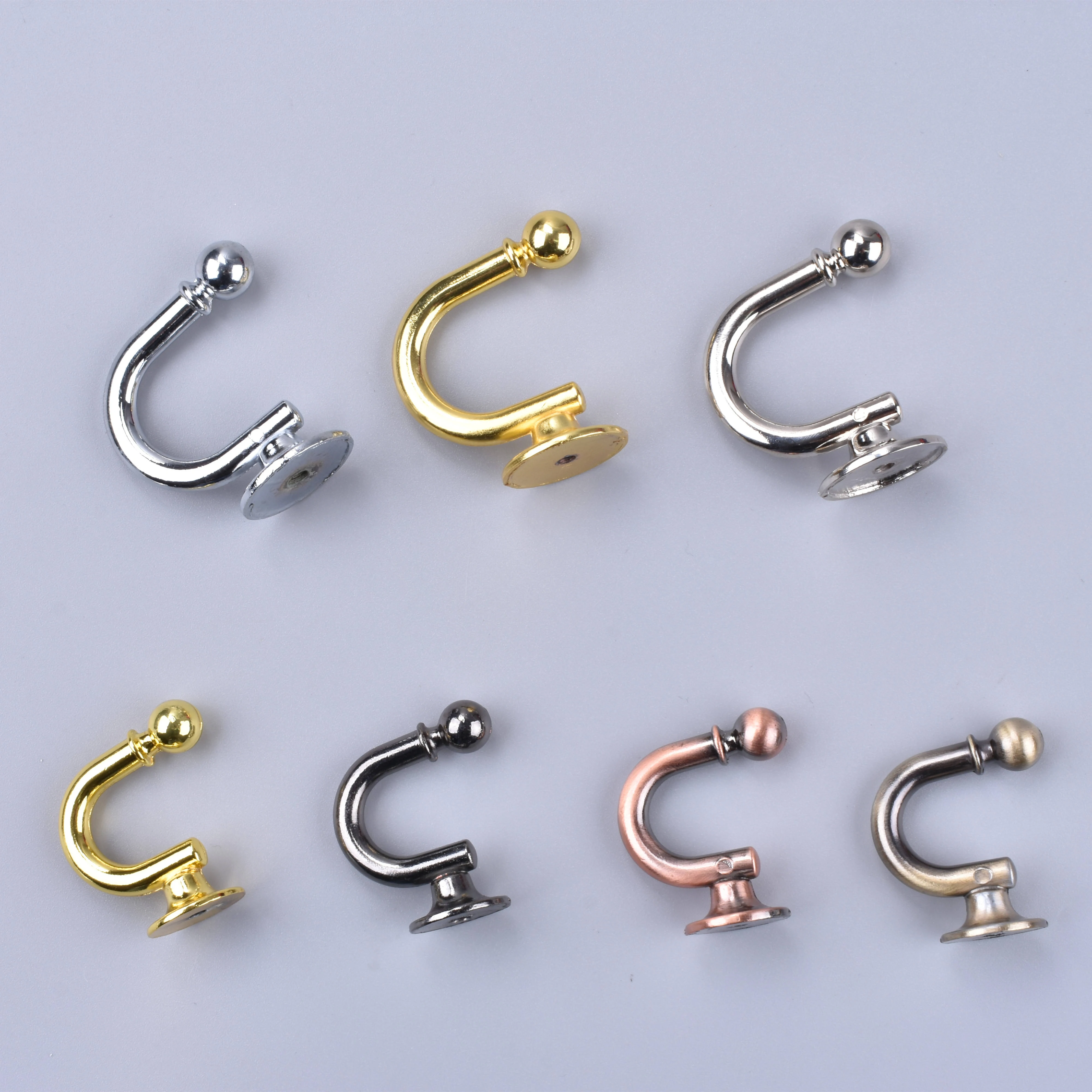 Shanfeng Ball End Metal Curtains Tieback Hooks with Screws