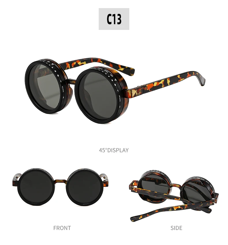 Hot High Quality Round Polarized Brightness Adjustable Sunglasses Aperture ND Filter Tint Adjustment Sunglasses with Camera Lens