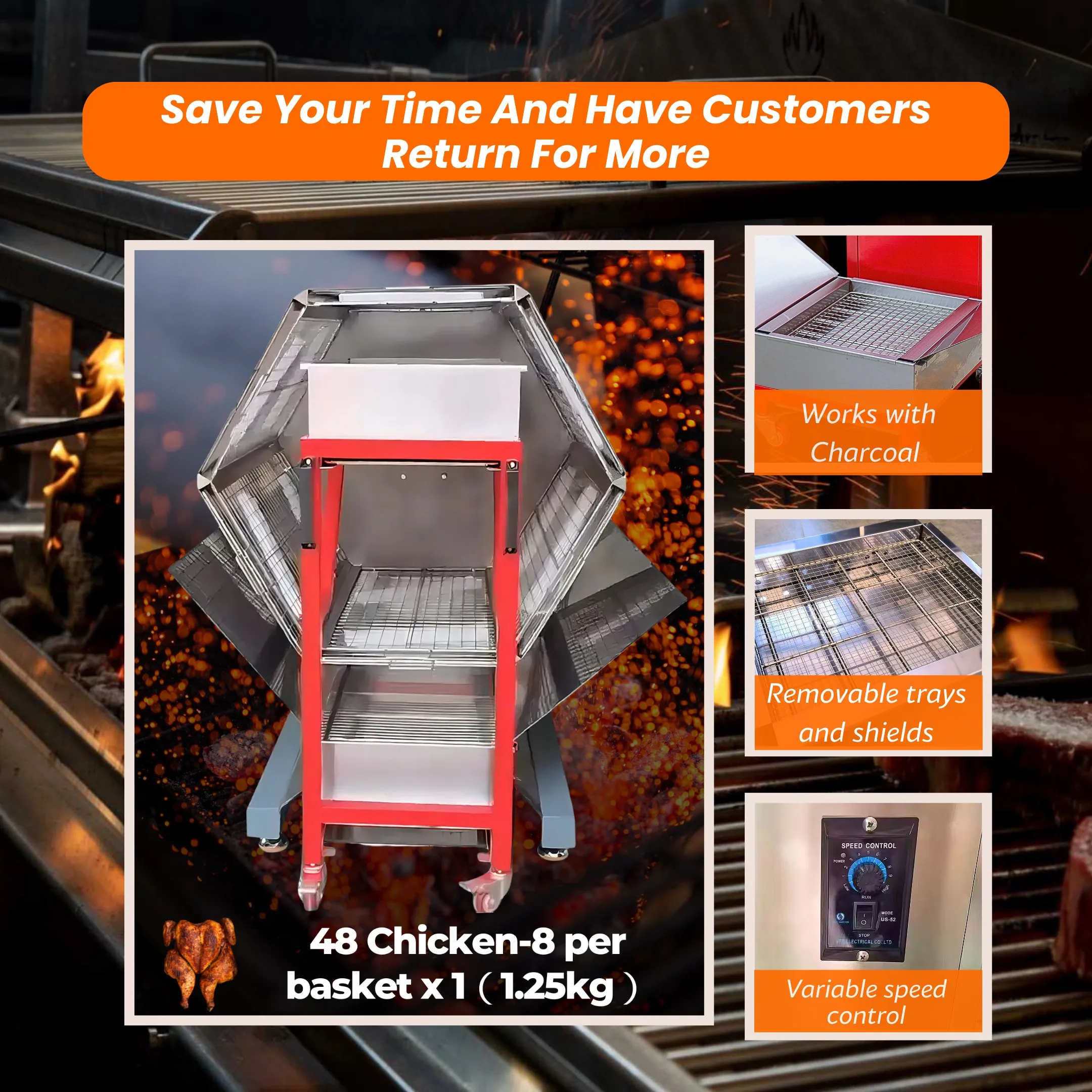 Special Price Salamander Consistent Output Turkish Bbq Charcoal Oven Machine Pain Naan Kebab Auto Grill