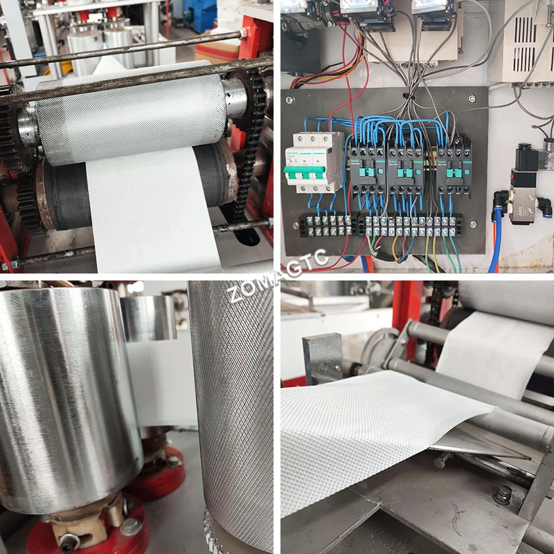 Fully Automatic Napkin Paper Embossing Press Folding Cutting Packing Machine Tissue Paper Napkin Making Machine