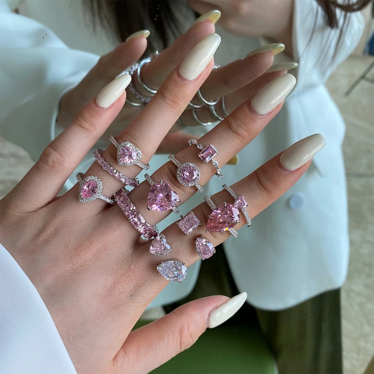 スパークルジュエリー925スターリングシルバー女性ラディアン